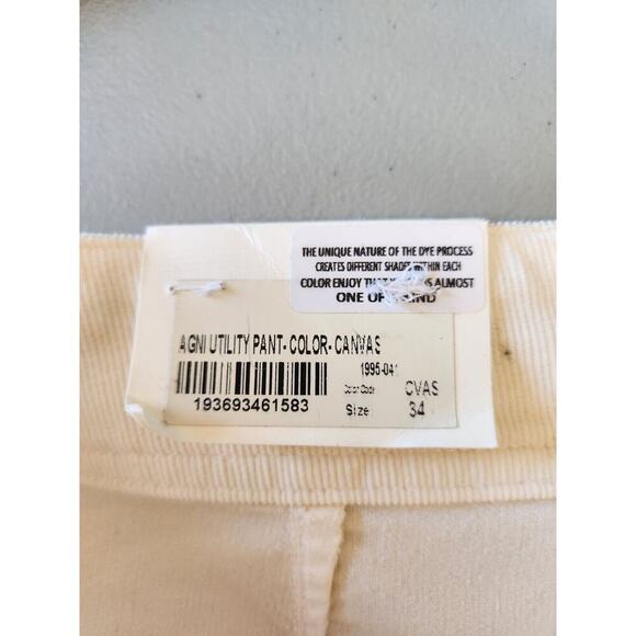 NWT Citizens of Humanity Agni Mid-Rise Utility Corduroy Pants Sz 34 White #8C414 - Picture 8 of 14